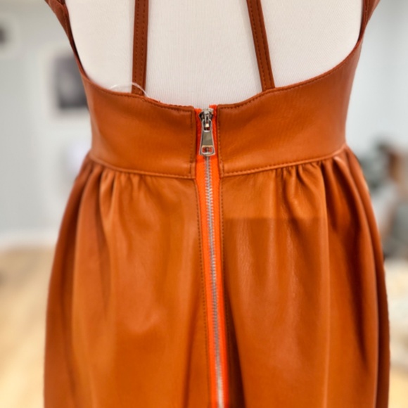 PIlcro faux leather structured dress size 2 - Picture 6 of 9